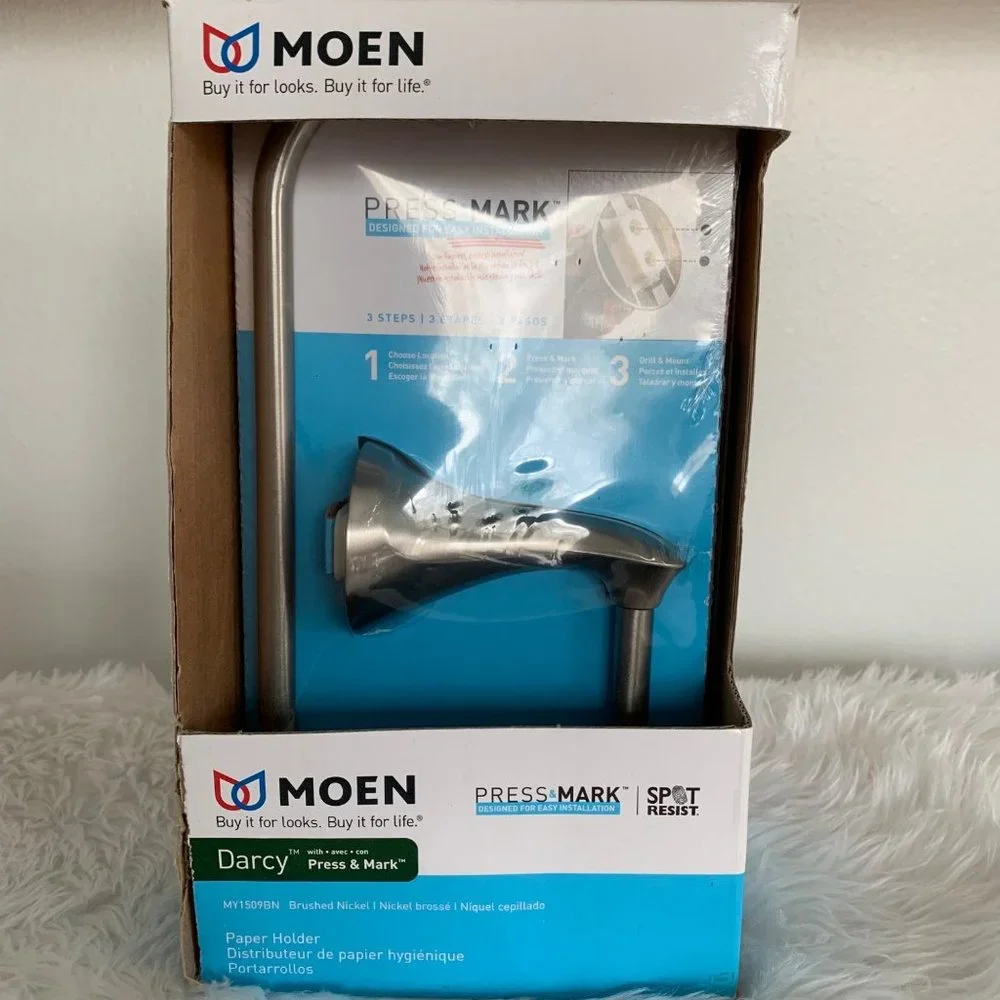 Moen Darcy Single Post Toilet Paper Holder Silver Brushed Nickel